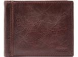 Fossil Pelle Porta Carte Di Credito Ingram Bifold With Flip Id Brown Marrone