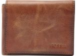 Fossil Pelle Portafoglio Derrick Execufold Brown Marrone