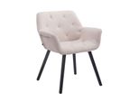 Clp Sedia Visitatore Cassidy In Tessuto Con Braccioli, Beige Nero