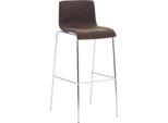 Clp Sgabello Da Bar Hover In Tessuto Telaio A 4 Gambe Telaio A 4 Gambe, Marrone Cromato