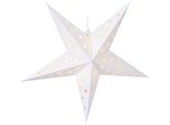 3.06 Stella Di Carta 60 Cm - 10 Led - Da Appendere - Colore: Bianco