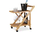 Relaxdays 10022164_0 Relaxdays Servierwagen Braun