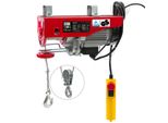 Arebos Argano A Fune 230 V 1000 W, Capacità Di Carico 300-600 Kg, Telecomando Rosso