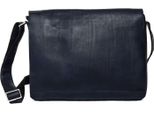 Harold's Pelle Borsa Da Ufficio Borsa A Tracolla Campo Messengerbag Dark Blue Blu Scuro
