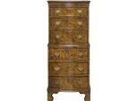 Casa Padrino Cassettiera Liberty A 6 Cassetti Marrone Chiaro 55,3 X 41,8 X H. 132,5 Cm - Mobili Barocchi E Liberty
