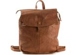 Harold's Pelle Zaino Per Il Tempo Libero Zaino Submarine City Backpack Cognac Marrone
