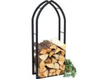 Dandibo Porta Legna Da Ardere Indoor Nero Metallo Porta Legna Da Ardere Mos 123 Cm Cesto Di Legno Porta Legna Da Ardere Porta Legna Da Ardere Porta Legna Da Ardere