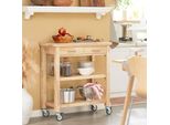 Sobuy Carrello Da Cucina Carrello Per Servire Tavolo Da Cucina Con Portabottiglie E Cassetto FKW24-N