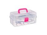 Relaxdays 10024158_52 Relaxdays Aufbewahrungsbox Transparent 33,0 X 39,0 X 17,0 Cm
