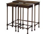 Casa Padrino Set Di Tavolini Marrone / Marrone Scuro 67 X 28 X H. 70 Cm - Mobili Soggiorno