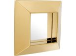 Casa Padrino Specchio Oro 31 X 7 X H. 31 Cm - Specchio Da Parete In Acciaio Inox