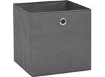 Vidaxl Scatole Portaoggetti 4 Pz. Tessuto Non Tessuto 32X32X32 Cm Grigio