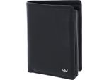 Golden Head Portafoglio Polo Rfid Protect Billfold Coin Wallet With Snap Closure Black Nero
