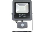 Braytron Faretto Led Proiettore Proiettore 30W 2400 Lumen Con Rilevatore Di Movimento IP44 Per Illuminazione Interna/Esterna 6500K Bianco Freddo