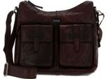 Spikes & Sparrow Pelle Borsa A Tracolla Bronco Shoulderbag Dark Brown Marrone