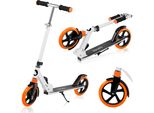 Lionelo Luca Monopattino Per Bambini Fino A 100 Kg Ruote 200 Mm Freno Pieghevole Bianco
