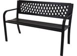Panchina Da Giardino Progarden In Acciaio 119X50X75 Cm Nero