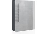 Vicco Specchio Contenitore Bagno Fredd, 60 X 77 Cm, Antracite Lucido