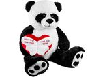 Brubaker Xxl Panda Alto 100 Cm Con Cuore 'Un Angelo Senza Ali Si Chiama Mamma' - Peluche - Orsacchiotto Di Peluche