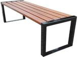 Casa Padrino Panca Da Giardino Marrone / Nero 150 X 47 X H. 45 Cm - Panca Moderna Senza Schienale