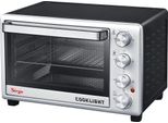 Sirge FORNO28CL Mini Forno 28 Litri 1600 Watt Con Luce Interna Mini Forno Per Pizza Con Ventilazione E Girarrosto [Cestello A Rotazione Libera Per Caldarroste / Popcorn / Caffè] 250°C - Timer 60 Min