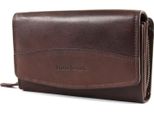 Bruno Banani Pelle Portafoglio Lavato Wallet With Flap Brown Marrone