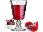 6 Bicchieri Da Vino Con Rilievo 280Ml Su Piede Bicchieri Da Vino Rosso Bicchieri Da Vino Bianco Bicchieri Da Bere