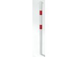 Alberts 782481 Palo Di Sbarramento Sk Standard, Da Inserire Nel Calcestruzzo, Bianco, Paletto Ø 60 Mm, Altezza Dal Suolo 100 Cm
