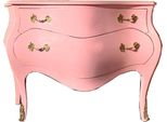 Casa Padrino Cassettiera Barocca 120 Cm Rosa/Oro - Credenze Mobili Barocchi