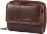 Bruno Banani Pelle Portafoglio Lavato Wallet Zip With Flap Brown Marrone