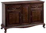 Casa Padrino Cassettiera In Stile Liberty A 3 Ante E 2 Cassetti Marrone Scuro 148,3 X 45,6 X H. 95 Cm - Qualità Eccellente