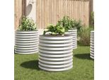 Vidaxl Letto Da Giardino Rialzato 80X80X81 Cm Acciaio Zincato Argento