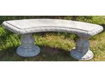Casa Padrino Panchina Da Giardino / Panchina Da Parco In Stile Liberty 138 X 45 X H. 48 Cm - Panchina Curva Con Belle Decorazioni - Arredo Giardino - Speciale!