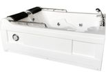 Vasca Idromassaggio Bianca 175 X 132 Cm Cromoterapia – Mimi