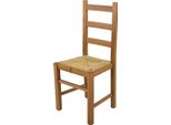 T M C S Tommychairs - Sedia Rustica Per Cucina E Sala Da Pranzo, Struttura Robusta In Legno Di Faggio, Laccata Nel Colore Rovere E Sedile In Paglia