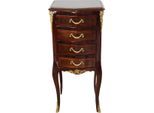 Casa Padrino Cassettone Barocco In Mogano Intarsiato Con 4 Cassetti 80 X 36 X 30 Cm - Stile Antico