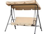 Angel Living Altalena Hollywood Da Giardino 3 Posti Con Parasole (Beige)