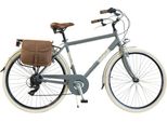 Bicicletta Da Città Via Veneto By Canellini RetrÒ Alluminio Uomo Con Borse - Grigio 54