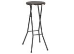 Vidaxl Klappbare Barhocker 2 Stk. Hdpe E Stahl Braun Rattanoptik