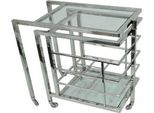 Casa Padrino Carrello Di Servizio Argento 72 X 42 X H. 77 Cm - Carrello Per Hotel Ristorante Catering