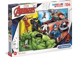 Clementoni - Puzzle Marvel Avengers 104 Elementy - Oficjalny Produkt Premium