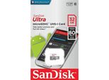 Sandisk Ultra® 32GB Scheda Di Memoria Micro Sd Sdhc UHS-I Classe 10 80Mb/S