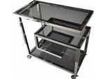 Casa Padrino Carrello Di Servizio Argento / Nero 83 X 42 X H. 78 Cm - Carrello Hotel Ristorante Catering