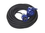 Cavo Prolunga Cee 30M Con Connettore Cee Ad Angolo + Presa Schuko 3X2,5Mm²
