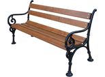 Casa Padrino Panca Da Giardino In Stile Liberty Con Braccioli Marrone/Nero 150 X 40 X H. 76 Cm - Arredo Giardino