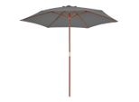 Vidaxl Ombrellone Con Asta In Legno 270 Cm Antracite