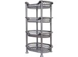 Dandibo Scaffale Da Cucina Scaffale Impilabile In Plastica Per Frutta 93872 Cesto Da Cucina Cesto Impilabile Cassetta Per Verdure Scaffale Grigio Scaffale Impilabile Scatola Da Cucina