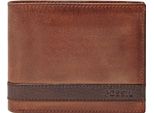 Fossil Porta Carte Di Credito Quinn Bifold Flip Id Brown Marrone
