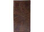 Fossil Pelle Portafoglio Neel Executive Wallet Dark Brown Marrone