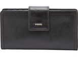 Fossil Portafoglio Logan Rfid Tab Clutch Black Nero
